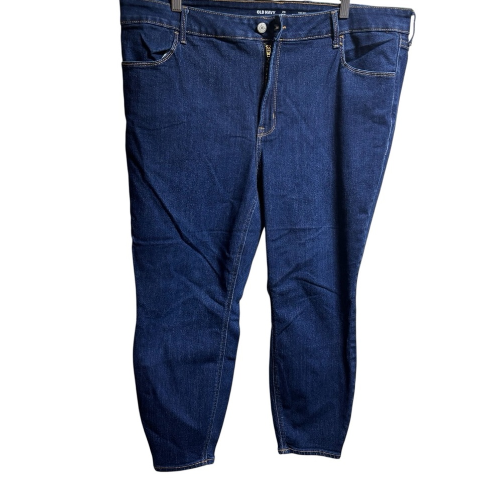 Old Navy High-Rise Super‎ Skinny Jeans 20 Short Dark Wash Blue Denim  #795